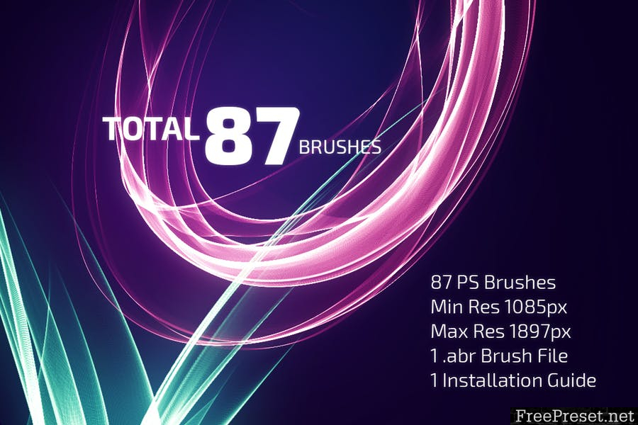 87 Abstract Motion Brush Pack - ABR