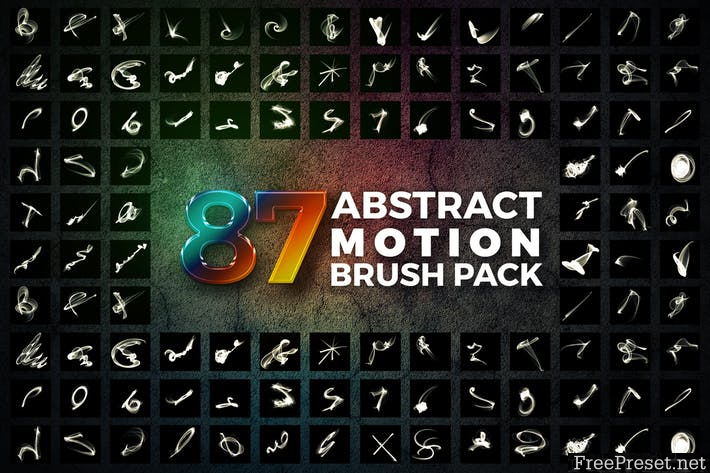 87 Abstract Motion Brush Pack - ABR