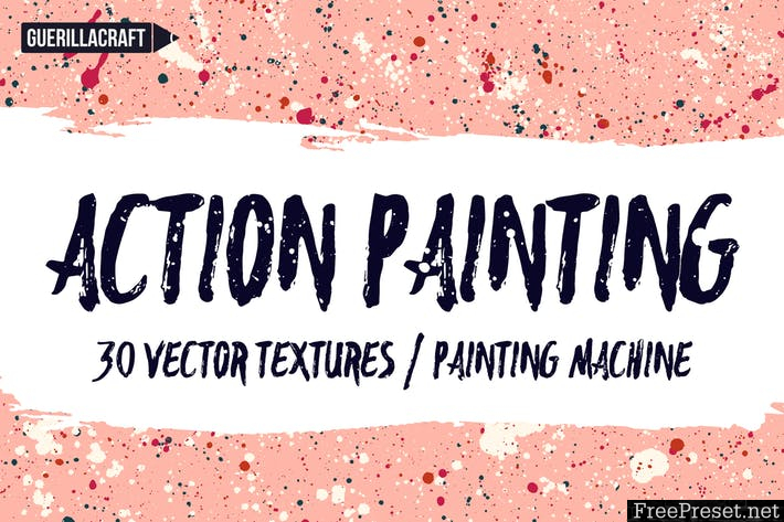 Action Painting Textures - PSD, EPS