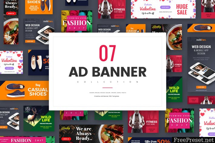 Ad Banner Collection - RBYV8S - PSD