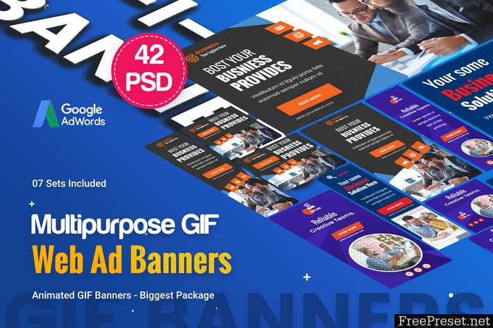 Animated GIF Multipurpose Banner Ad - 42 PSD - VCSFYZ