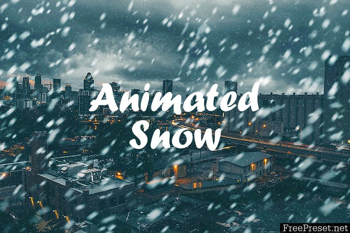 Animated Snow Photoshop Action 8AEKFC