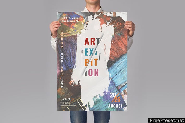 Art Event Flyer - ED7C82 - AI, EPS, JPG