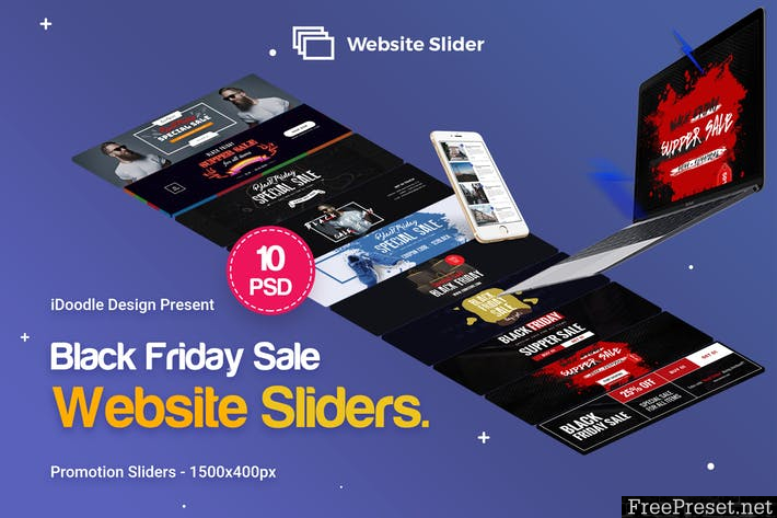 Black Friday Website Slider - 10 PSD- WPUBYX