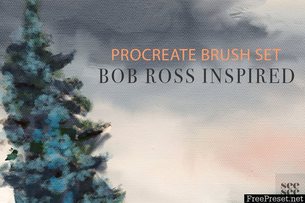 bob ross photoshop brushes download