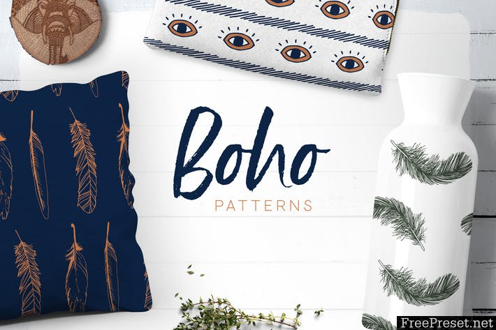 Boho Patterns Collection MN2BJD - AI, EPS, JPG, PNG