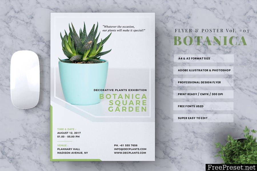 Botanica Event Flyer & Poster Vol. 03 - 6M77PH - AI, EPS, PDF, PSD
