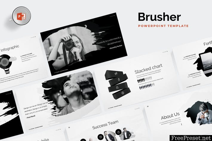 Brusher Powerpoint Template 62JVTN - PPTX