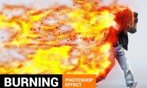 Burnum - Fiery Storm Photoshop Action MN552Z
