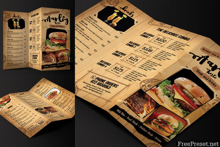 Cafe Menu Trifold - MN5XS3