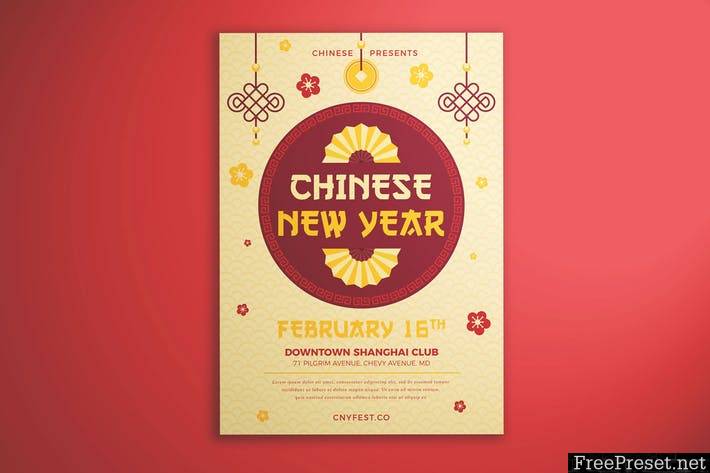 Chinese New Year Flyer PSXJTS - AI, PSD
