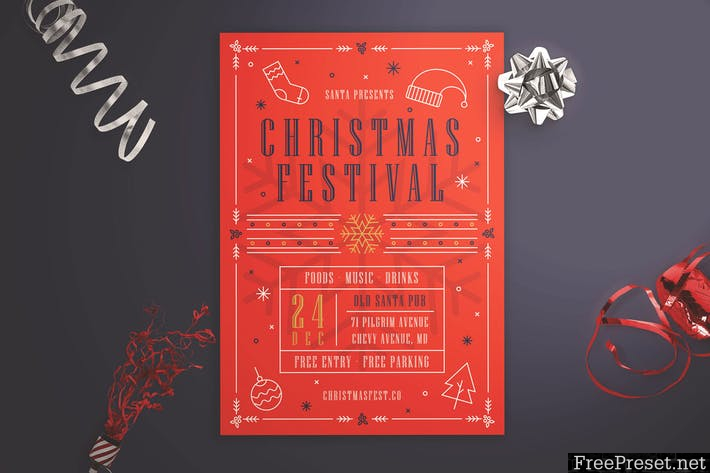Christmas Festival Flyer JM5CPK - AI, PSD