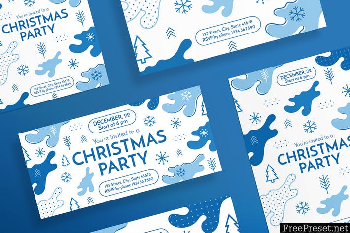 Christmas Party Flyer and Poster Template GEH9EN - EPS, PSD, JPG