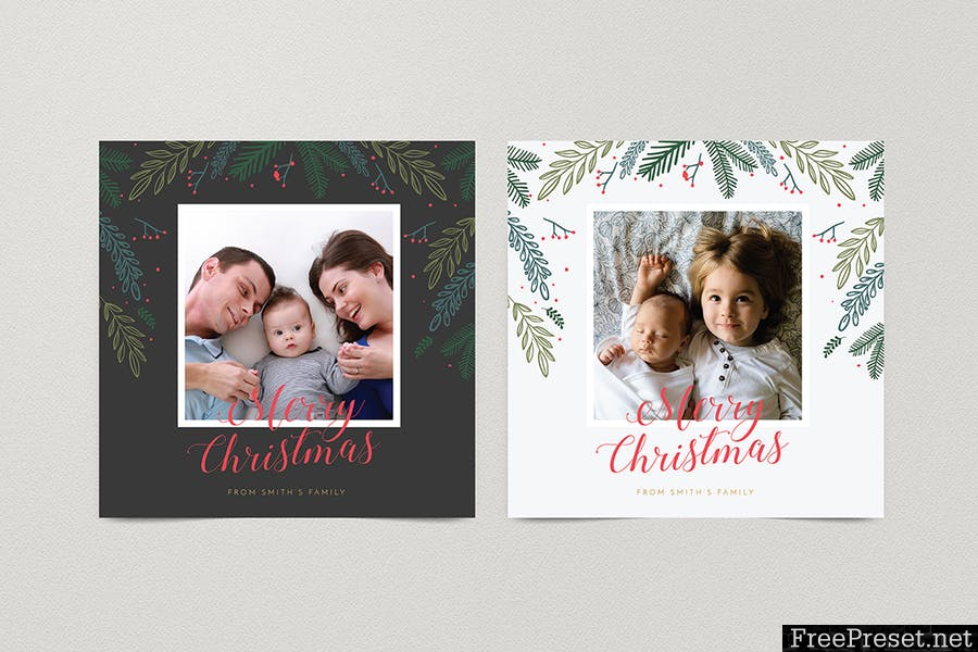 Christmas Photo Cards+ Instagram Post YMXPJX - AI, PSD