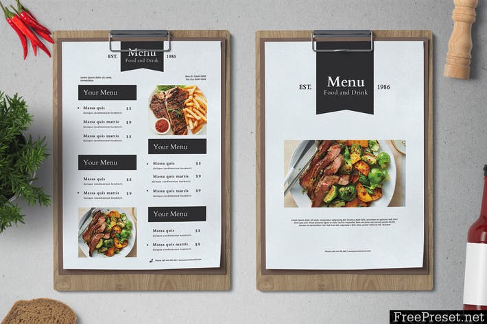 Clean Food Menu BKU5XS - PSD