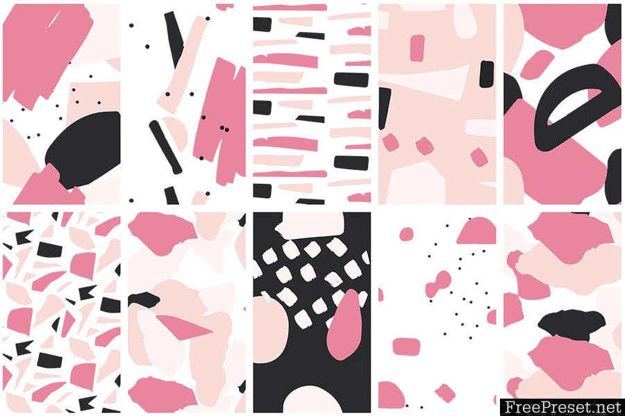 Collage Colorful Patterns H37B46 - AI, EPS, JPG, PNG