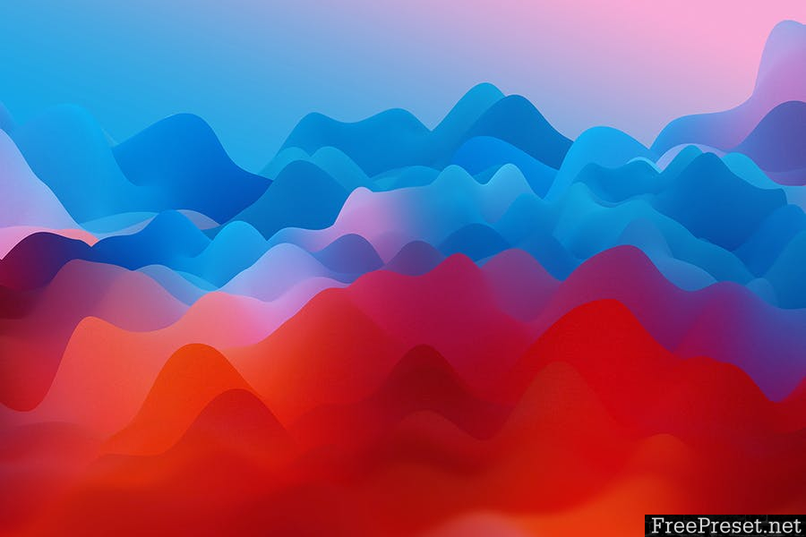 Colorful Smooth Waves Backgrounds XVD8AZ - JPG