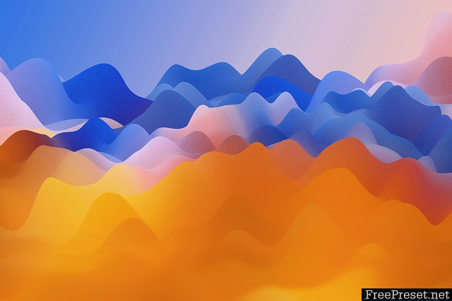 Colorful Smooth Waves Backgrounds XVD8AZ - JPG