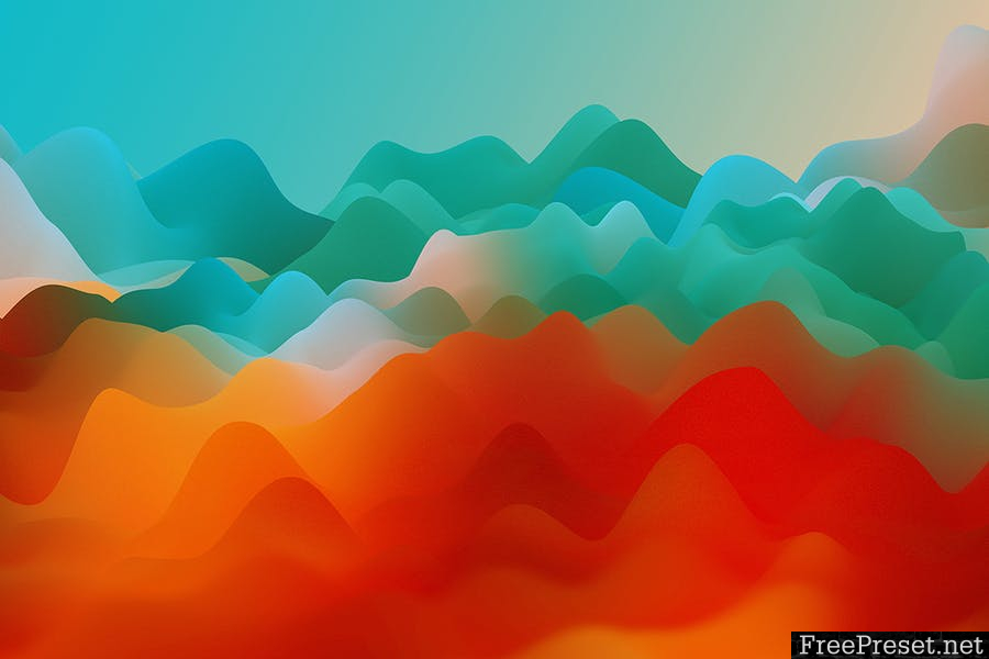 Colorful Smooth Waves Backgrounds XVD8AZ - JPG