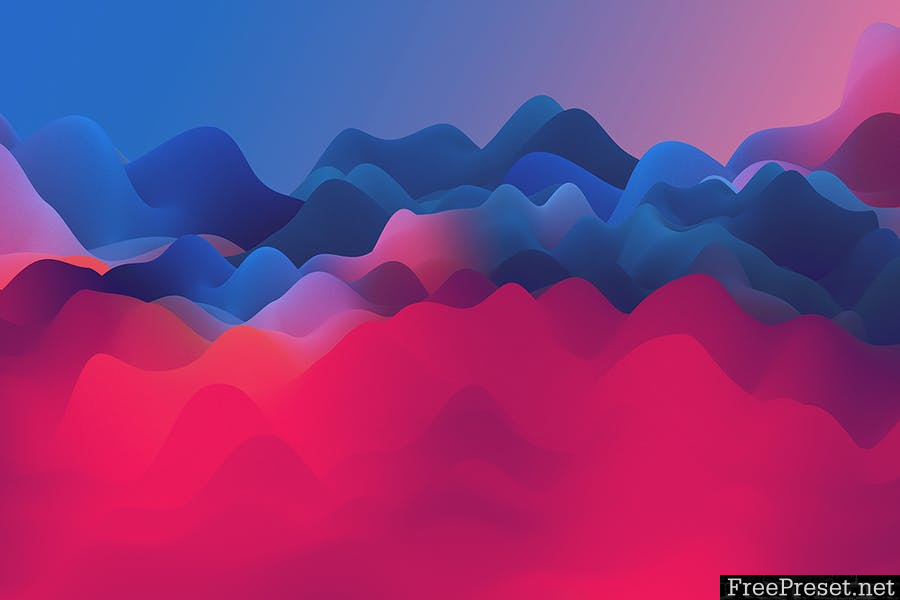 Colorful Smooth Waves Backgrounds XVD8AZ - JPG