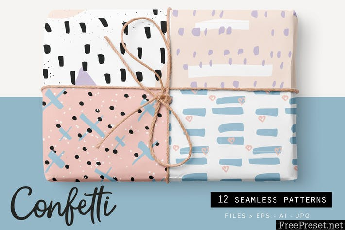 Confetti Style Patterns 4FKLKR - AI, EPS, JPG