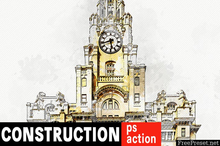 Construction - Architectural Art Photoshop Action R6PJ827