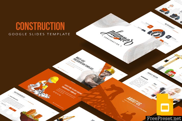 Construction Google Slides Template - ZGUTPT -  PPTX