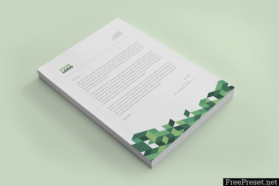 Cool Green Business Stationery CXCGUB -  AI, EPS