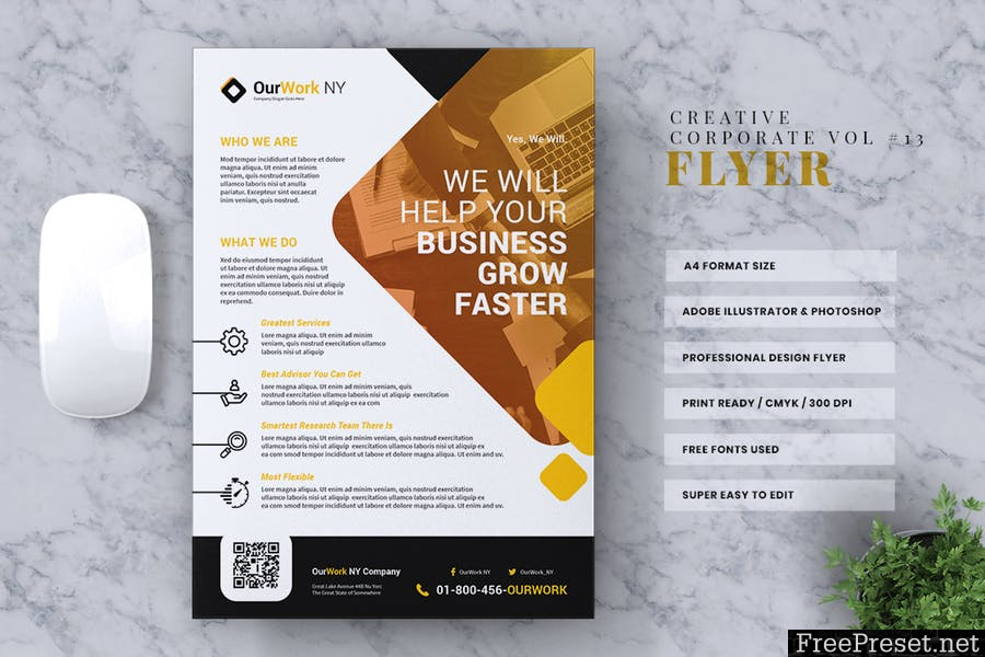 Creative Corporate Flyer Vol. 13 7BRHZW - AI, EPS, PSD, PDF