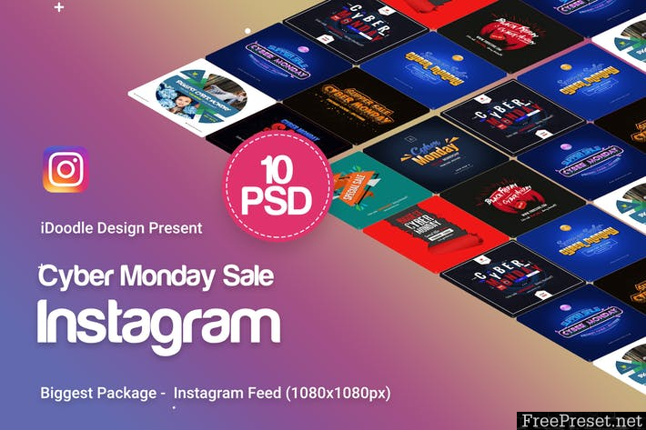 Cyber Monday Instagram Banners Ad - 10 PSD - Y8SBJE