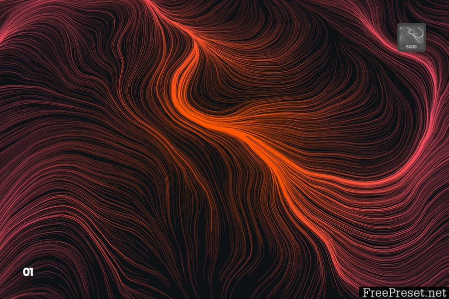 Digital Perlin Flow Fields Photoshop Brushes - ABR, PNG