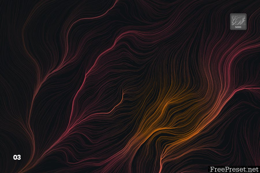 Digital Perlin Flow Fields Photoshop Brushes - ABR, PNG