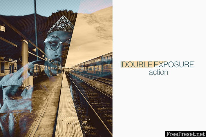 Double Exposure Photoshop Action 6MB4RC