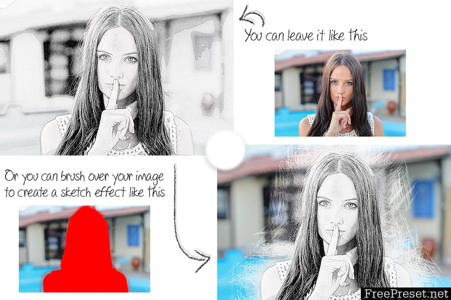 Drawing Effect Photoshop Action SEJN4V5