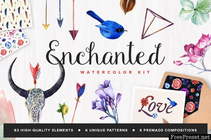 Enchanted Watercolor Kit TTJPW7 - PNG