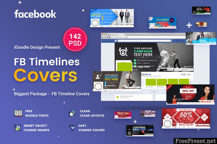 Facebook Timeline Covers - 142 PSD - YDAZEC