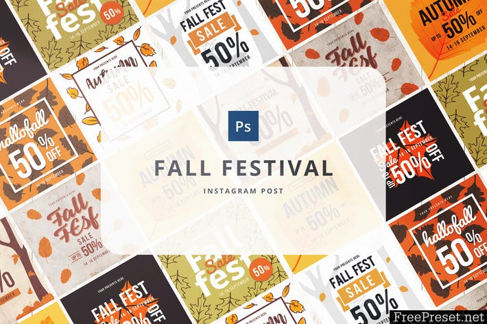 Fall festival Instagram Post N9BL7L - PSD