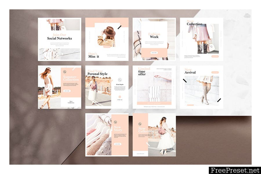 Fashionista Instagram Post Vol.2 BFEGRDJ - PSD, PDF