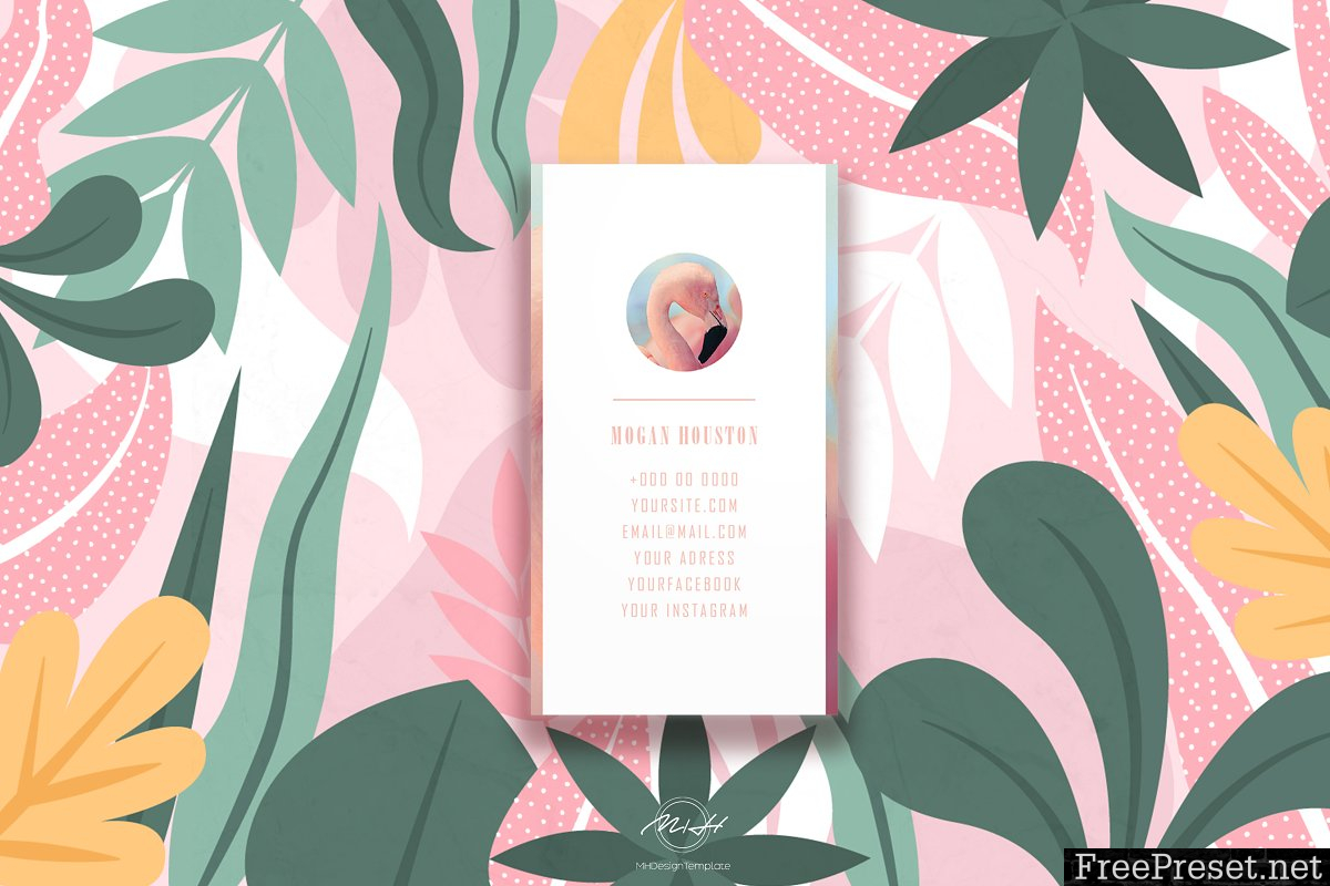 Flamingo Bussiness Card Template 3856601