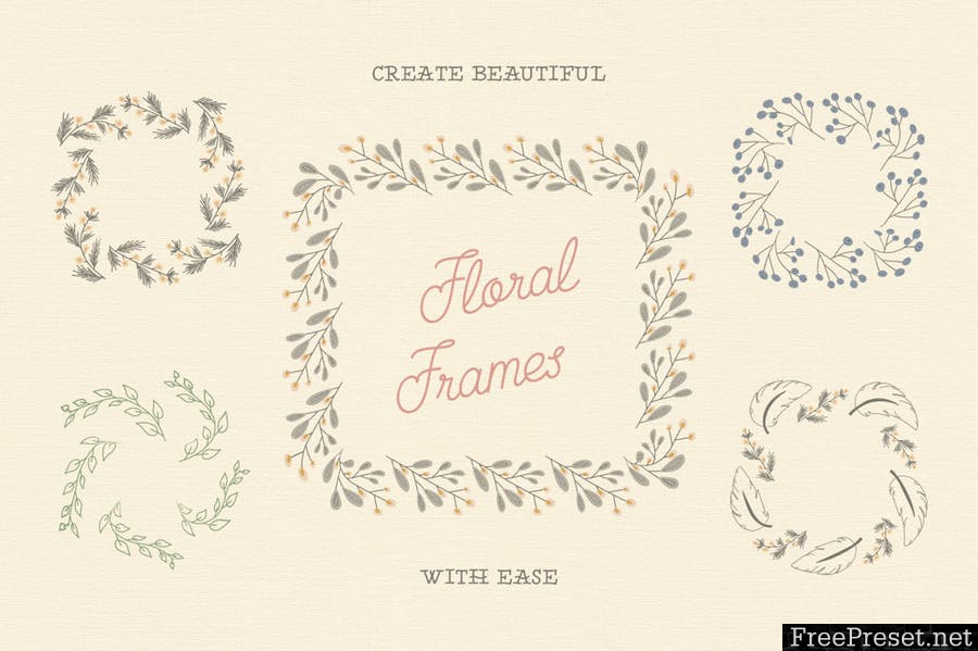 Floral Pattern Brushes For Illustrator
