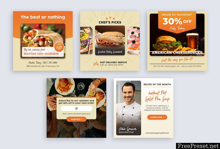 Food Banners - SDEY7T -  PSD