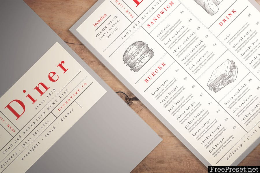 Food Menu Vol. 02 UE3EVZ - AI, PSD