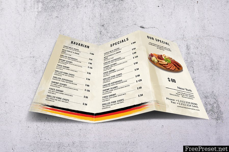 German Cuisine Food Menu Bundle VBU97KS - PSD