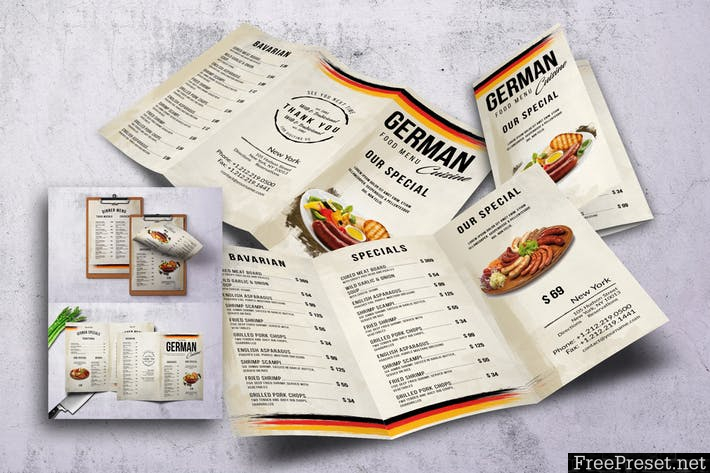 German Cuisine Food Menu Bundle VBU97KS - PSD