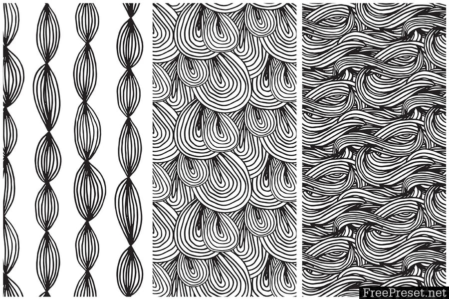 Hand Drawn Doodle Patterns FYNH6U - AI, EPS, JPG, PNG