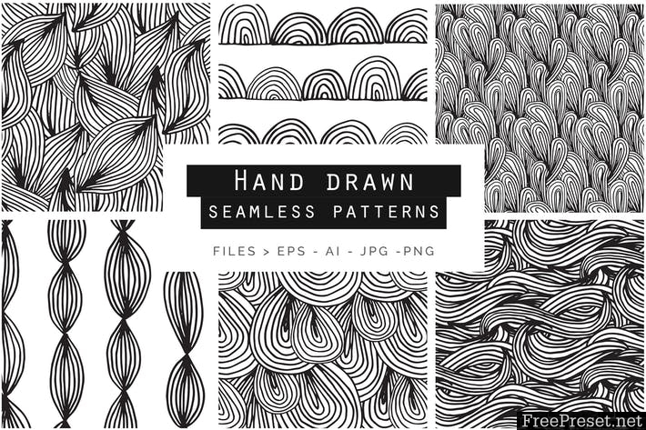 Hand Drawn Doodle Patterns Fynh6u Ai Eps Png