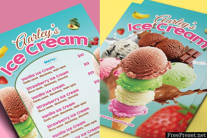 Ice Cream Menu - TVK4GM - PSD