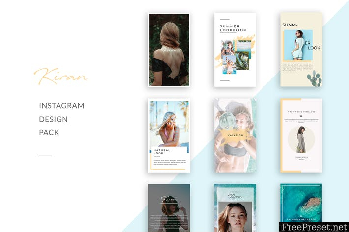 Kiran - Instagram Stories & Post Template RQG3RK - PSD