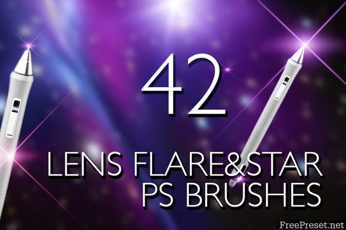 Lens Flare & Stars Photoshop Brushes ABR