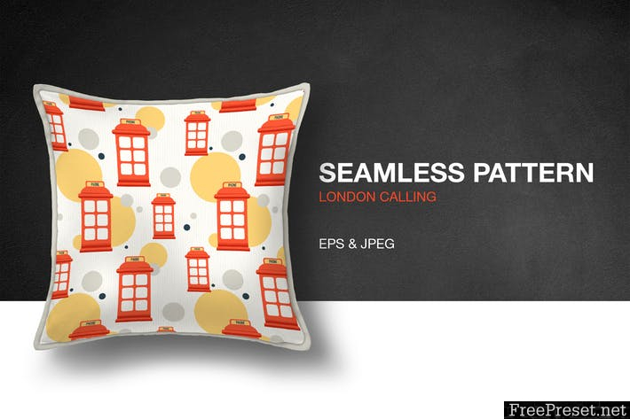 London Calling Seamless Pattern EPS, JPG